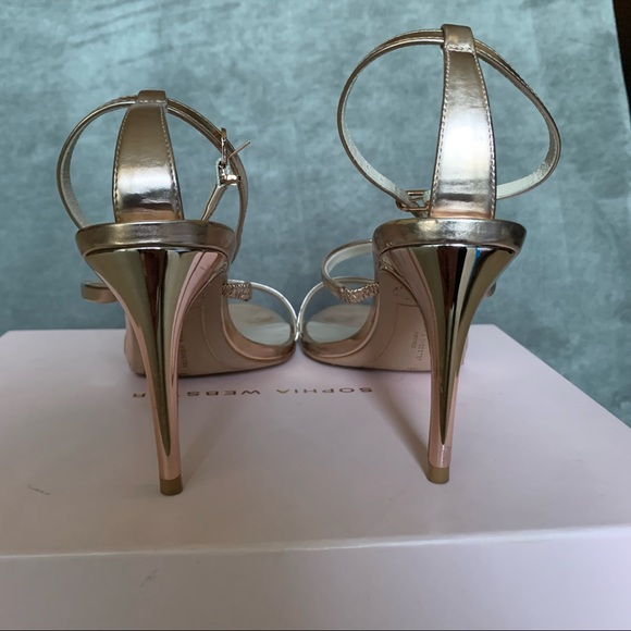 Sophia Webster Rosalind Mid Heel Sandal, Rose Gold, 38, 7, 7.5 - Picture 9 of 10